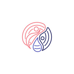 Human Connection Balance Wellness Loop Logo