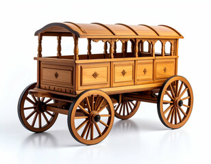 Intricate Wooden Chariot Model A Detailed Craftsmanship of Hindu Festival Tradition
