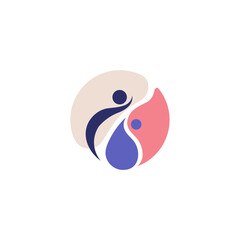 Human Connection Balance Wellness Loop Logo