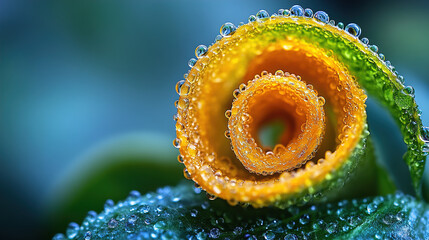 A Symphony of Orange & White Textures. Its Spiraling Rosette and Delicate Veins Showcase Nature's Artistic Beauty, a Stunning Botanical Wonder.