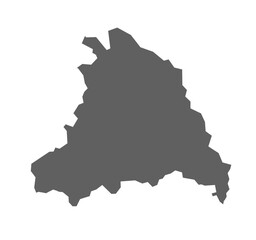 Obraz premium Lakhimpur Kheri District Map of Uttar Pradesh, India