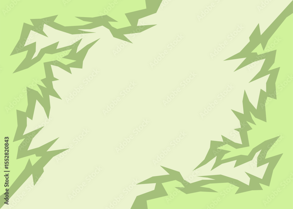 Aufkleber simple floral background with geometric jagged line pattern and with some copy space area