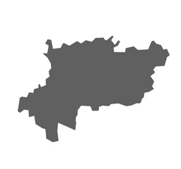 Obraz premium Mirzapur District Map of Uttar Pradesh, India