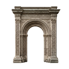 An intricately carved stone archway showcasing detailed architectural design and historical craftsmanship, perfect for various design projects.