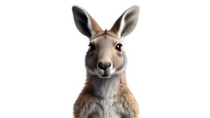 kangaroo, Australian animal, isolated white