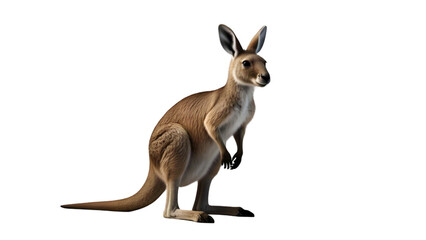 kangaroo, Australian animal, isolated white