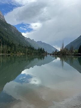 A beautiful, lush green valley nestled deep within Jiuzhaigou, showcasing vibrant alpine scenery in Sichuan&rsquo;s Aba Prefecture.