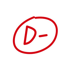 Red pen mark English exam