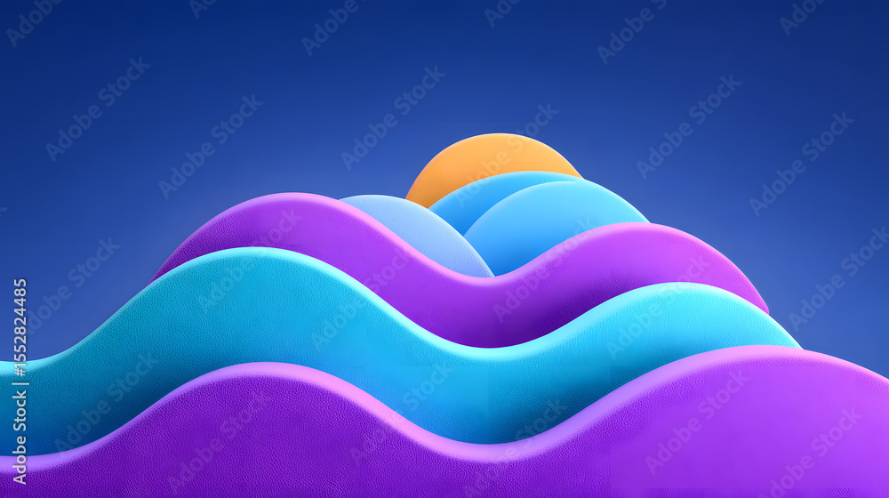 Poster dynamic fluid color gradient background, abstract kv main visual business ppt background