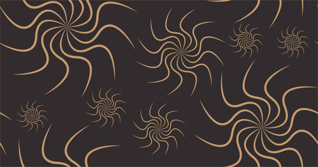 Seamless abstract floral pattern with vintage flowers and decorative swirls vector design