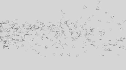 flying stream of particles

