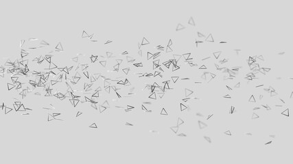 flying stream of particles
