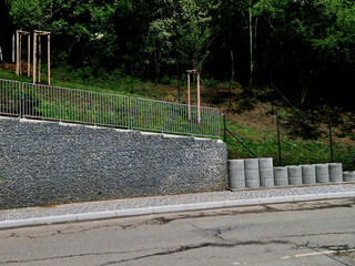 Palisade made of concrete of various shapes and profiles is widely used especially in garden...