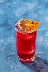 Elegant luxury cocktail in front of dark background
