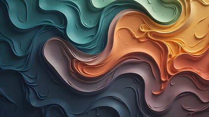 Fototapeta premium Abstract Fluid Paint Waves