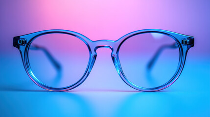 Modern Eyewear with Warm Orange Reflections. Perfect for Vision, Fashion, or Digital Protection, Offering Clear Sight and a Contemporary Look.