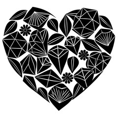 Valentine’s Day or Appreciation Theme with Paper Craft Hearts – Romantic Decorative Design

