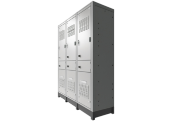 Empty locker for storage isolated on a transparent or white background