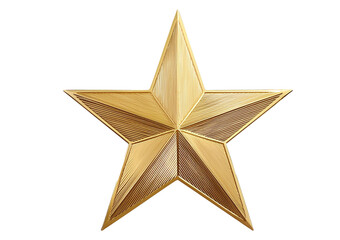Obraz premium Golden star isolated on a transparent or white background