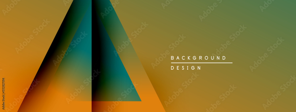 Aufkleber Abstract geometric shapes overlap, creating gradient effect. Background features warm tones, text reads background design. Minimalist composition.