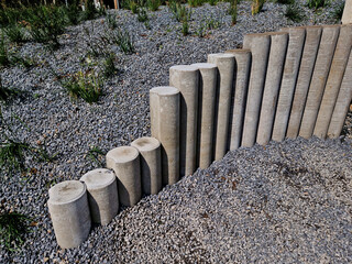 Palisade made of concrete of various shapes and profiles is widely used especially in garden...