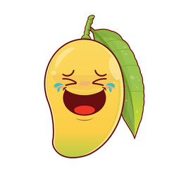 mango laughing face cartoon cute