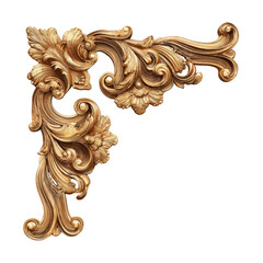Ornate golden corner embellishment