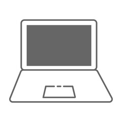 Fototapeta premium Simple Laptop Computer Icon Front View