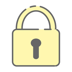 Closed Padlock Icon for Security and Privacy