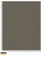 Autumnal Tartan Fabric Swatch with Measurement Markings and Color Palette Displayed Below the Pattern This