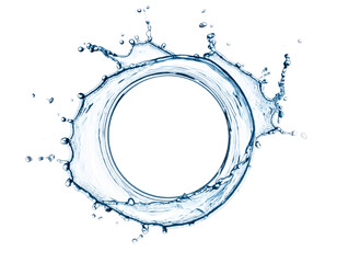 円を描いた水飛沫