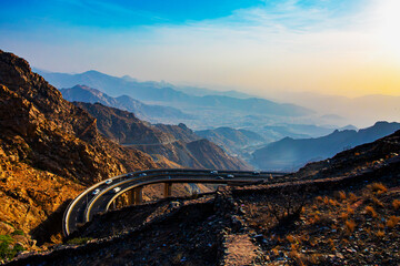 A beautiful Landscape view of Taif Mountains	