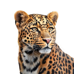 Obraz premium Fierce Leopard Portrait with Striking Yellow Eyes and Bold Spots