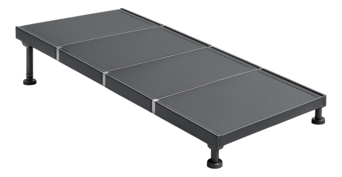 Modular entrance ramp for a townhome, allowing sections to be added or removed as needed.