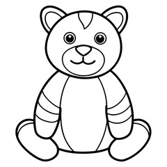 Minimal Plush Toy Line Art