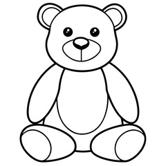 Minimal Plush Toy Line Art