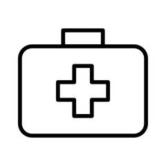 First aid kit icon vector. Ambulance illustration sign. first aid post symbol.