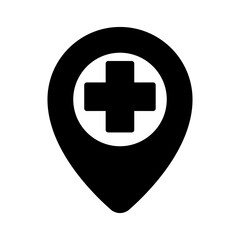 First aid kit icon vector. Ambulance illustration sign. first aid post symbol.