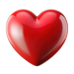 Fototapeta premium A glossy red heart shape with a black background symbolizing love and romance