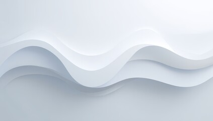 Obraz premium Smooth, flowing white waves on light background