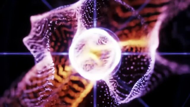 Refractive particle cloud with antimatter field generator, zoom-in