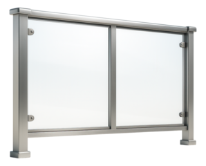 Polycarbonate terrace railing with UV protection, designed for a sun-soaked beachfront property.