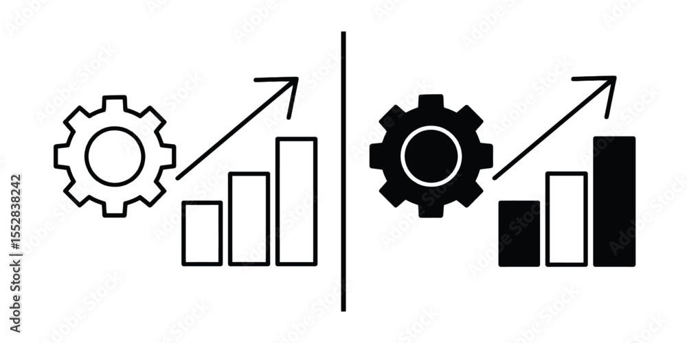 Poster business growth and efficiency: the image encapsulates the concept of progress and operational excel