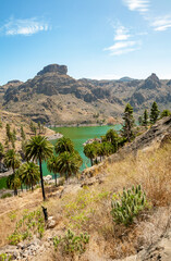 Lake Embalse de Soria, Island Gran Canaria, Canary Islands, Spain, Europe.