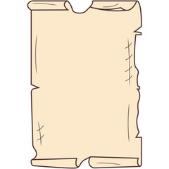 Obraz premium Poetry Parchment Paper, Ancient handwritten parchment scroll with quill pen vintage manuscript illustration, old document symbol