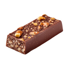 Dark chocolate nut bar, angled view