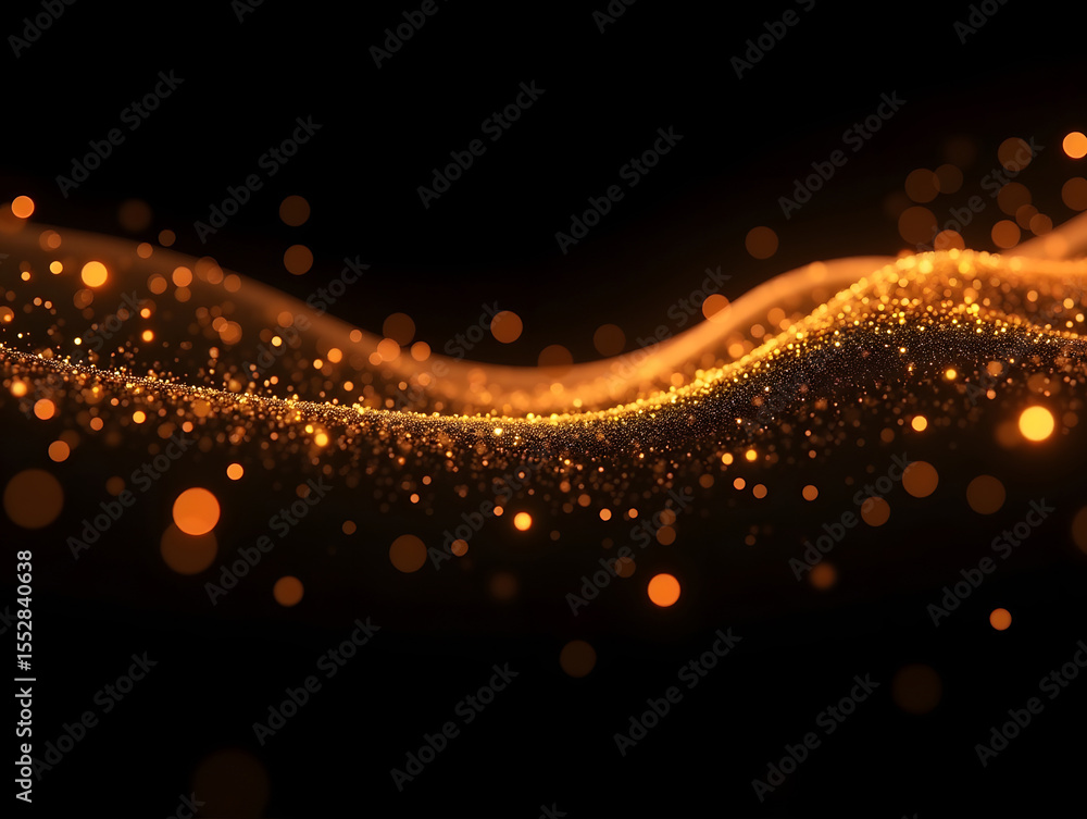 Poster abstract light three-dimensional luminous particles technology sense kv main visual background