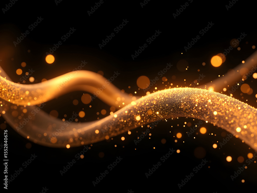 Poster abstract light three-dimensional luminous particles technology sense kv main visual background