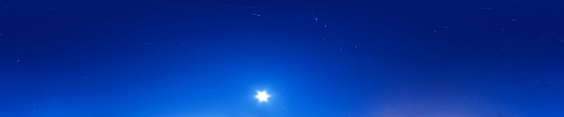 night 360 panorama with stars and milky way. Seamless panorama with zenith for use in 3d graphics...