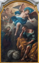 Gordijnen Naples - The painting of Apparition of angels to St. Joseph in the church Chiesa di San Giuseppe a Chiaia by Antonio Sarnelli (1712 - 1800). © Renáta Sedmáková